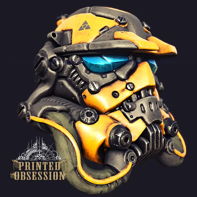 Cyberpunked Stromtrooper helm - storm trooper competition — modelo 3D
