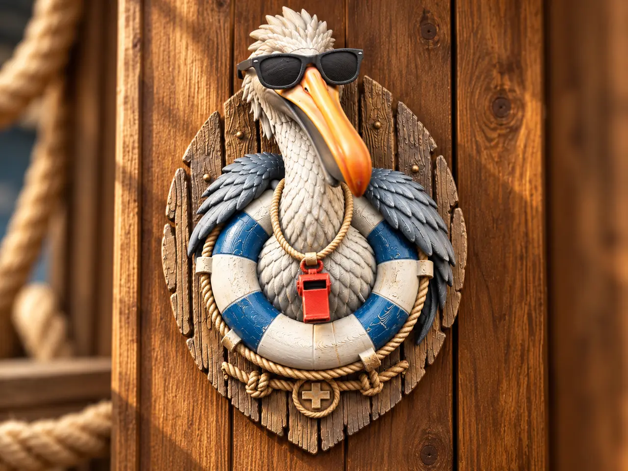 Hugo the Pelican – Lifeguard Wall Trophy — modelo 3D