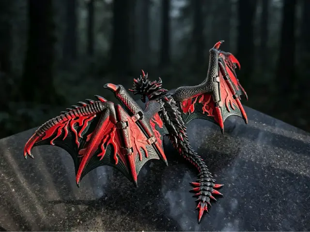 怪物猎人，雄火龙，翅膀拆件版，无需支撑 — modelo 3D