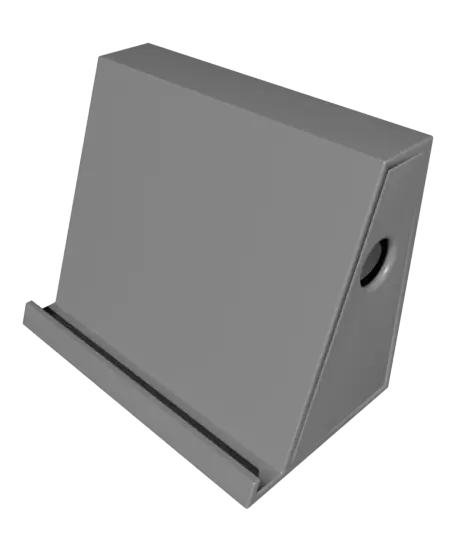 Tablet/phone holder with drawer — modelo 3D