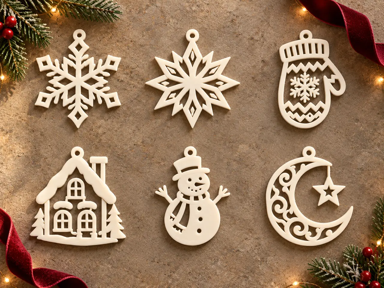 Classic Christmas Tree Ornaments v3 — modelo 3D