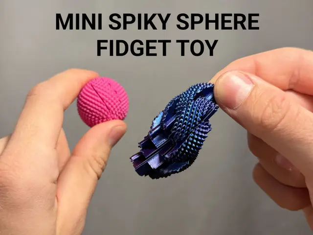 Mini Spiky Sensory Sphere Twisty Fidget Toy — modelo 3D