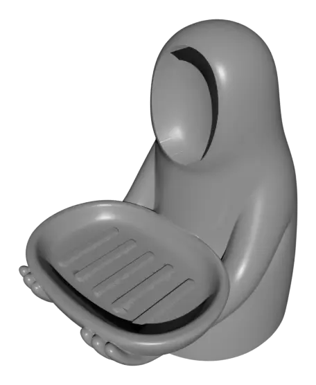No-Face Soap Holder – Minimalist Anime-Inspired Bathroom Decor — modelo 3D