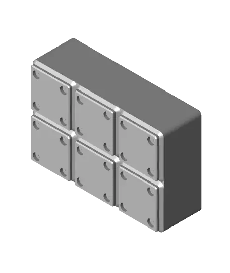 Gridfinity Simple Box for Husky drawers, no screw holes — modelo 3D