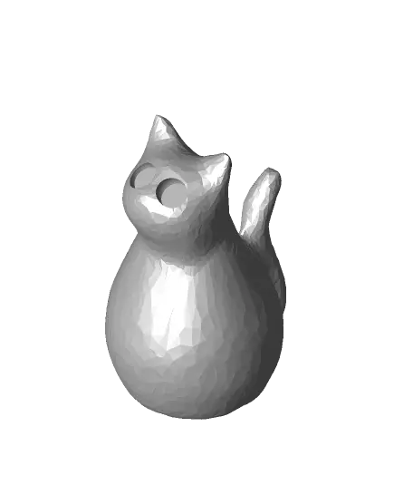 Little Cat (separate push-in-place eyes) — modelo 3D
