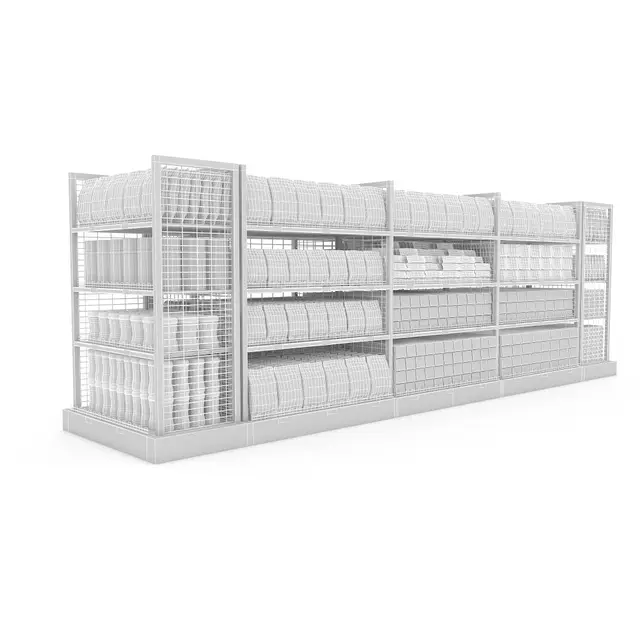 3D Market snack section — modelo 3D