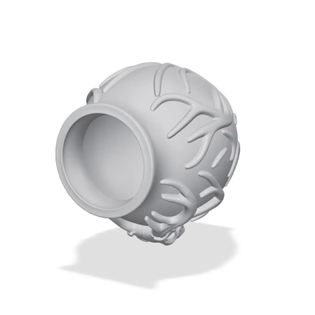 Deer Skull Antler Flower Vase — modelo 3D