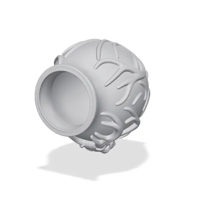 Deer Skull Antler Flower Vase — modelo 3D