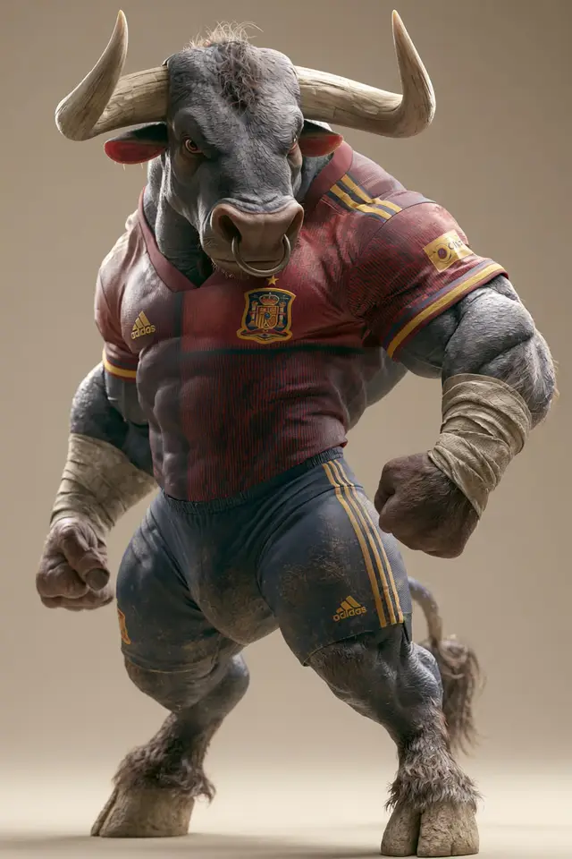 Spanish football champion minotaur — modelo 3D