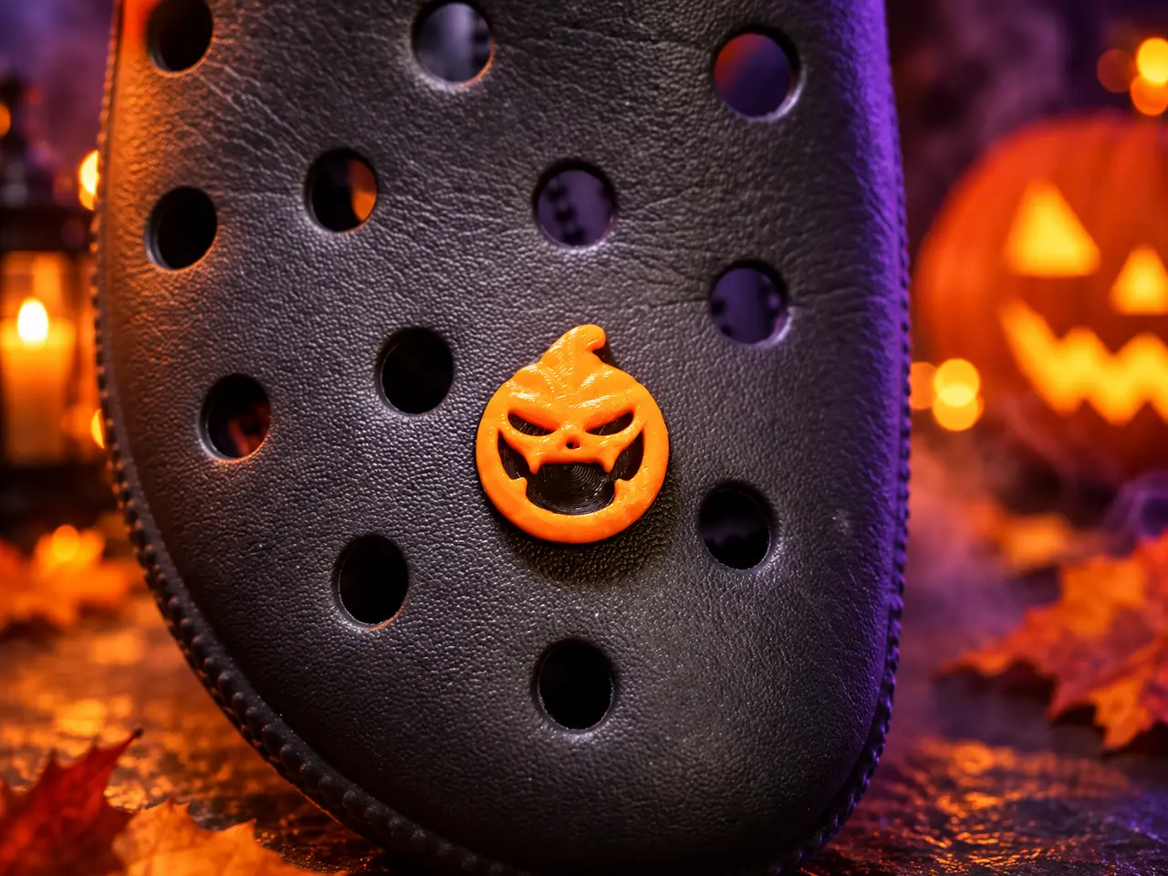 Vampi Pumpkin Croc Charm – SpookyStep Collection — modelo 3D
