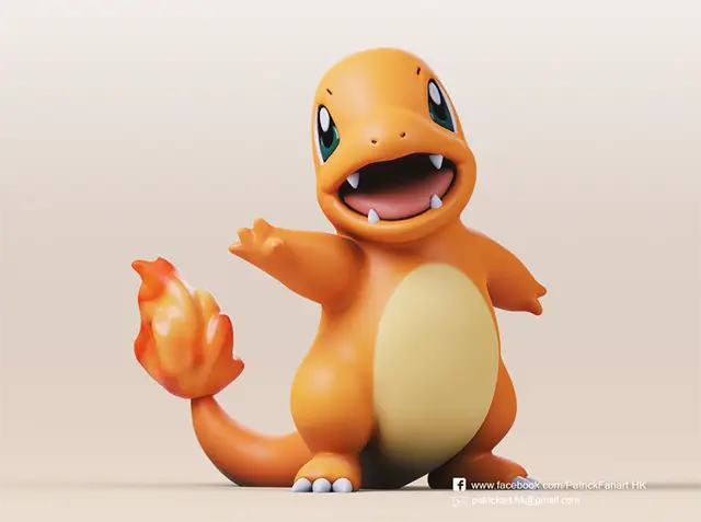 Charmander(Pokemon) — modelo 3D