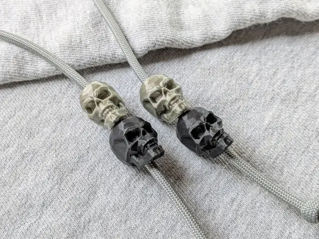 Low Poly Skull Drawstring Beads — modelo 3D
