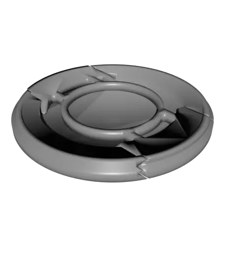 Print-in-Place DSLR Lens Cap (43->95mm) — modelo 3D