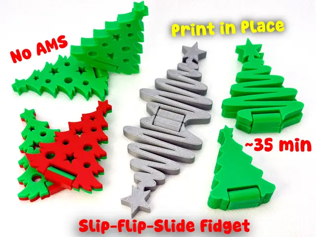 Christmas Tree Infinite Flipper + Slider Fidget — modelo 3D
