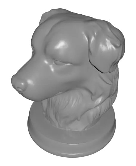 FREE - Australian Shepherd Dog Bust - 3D Printable STL 3MF - Pet Memorial Statue — modelo 3D