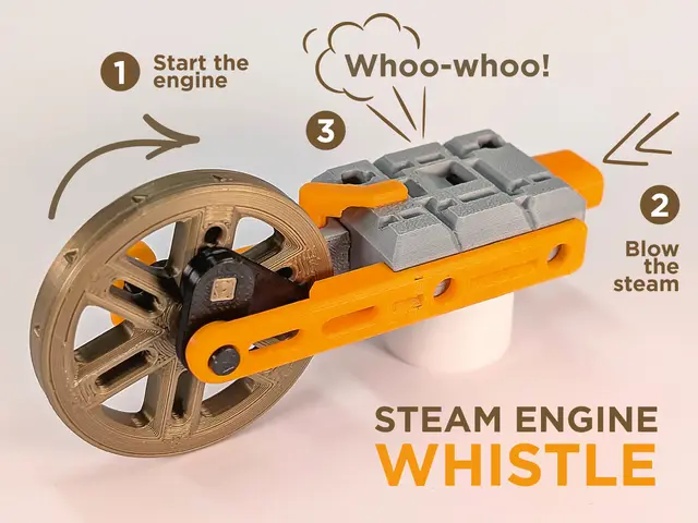 Steam Engine Whistle - Functional with sound — modelo 3D