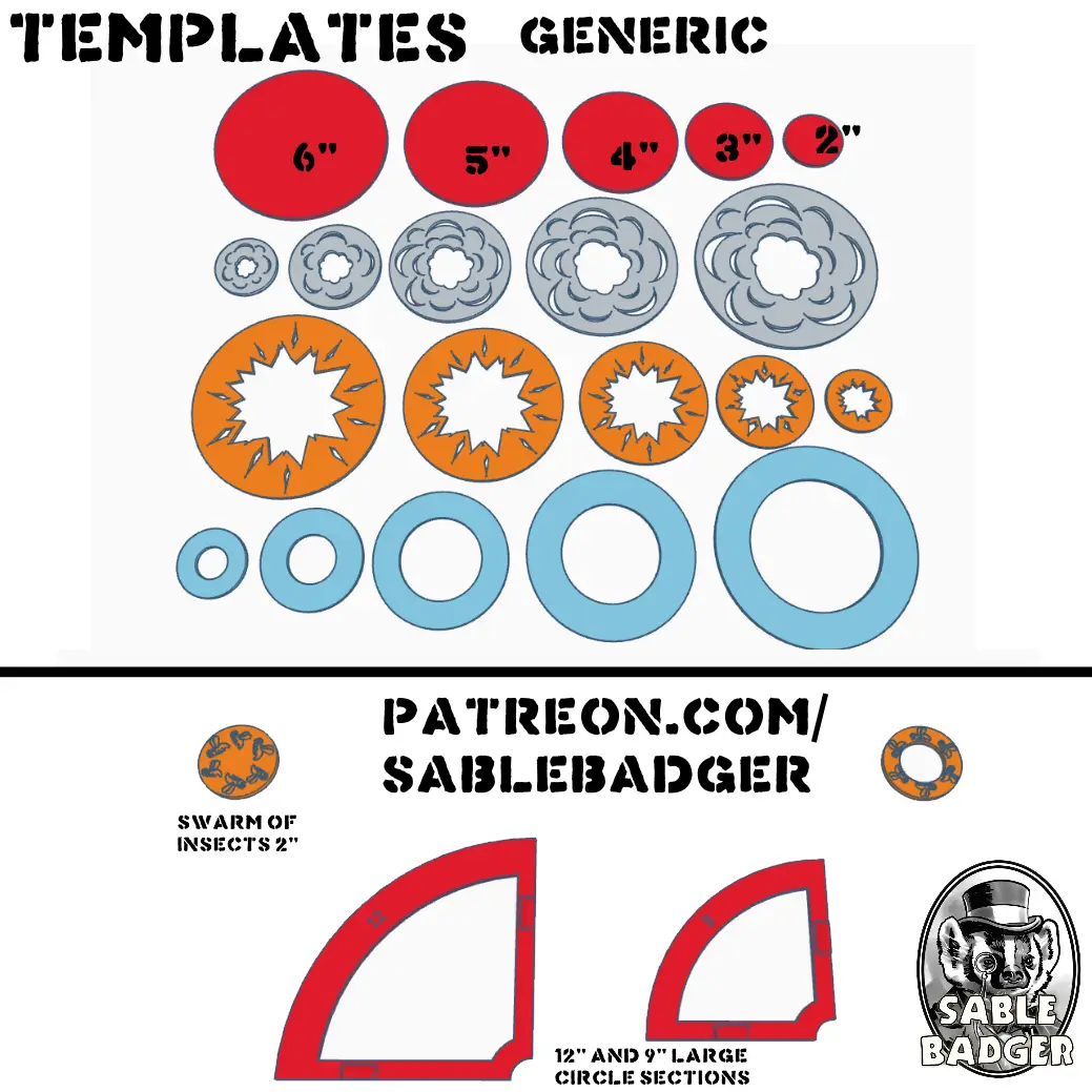 Generic Gaming Templates - many sizes — modelo 3D