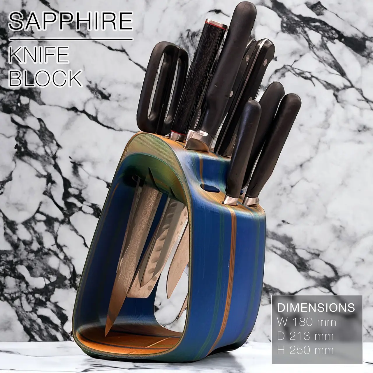 SAPPHIRE | Knife Rack, knife block — modelo 3D