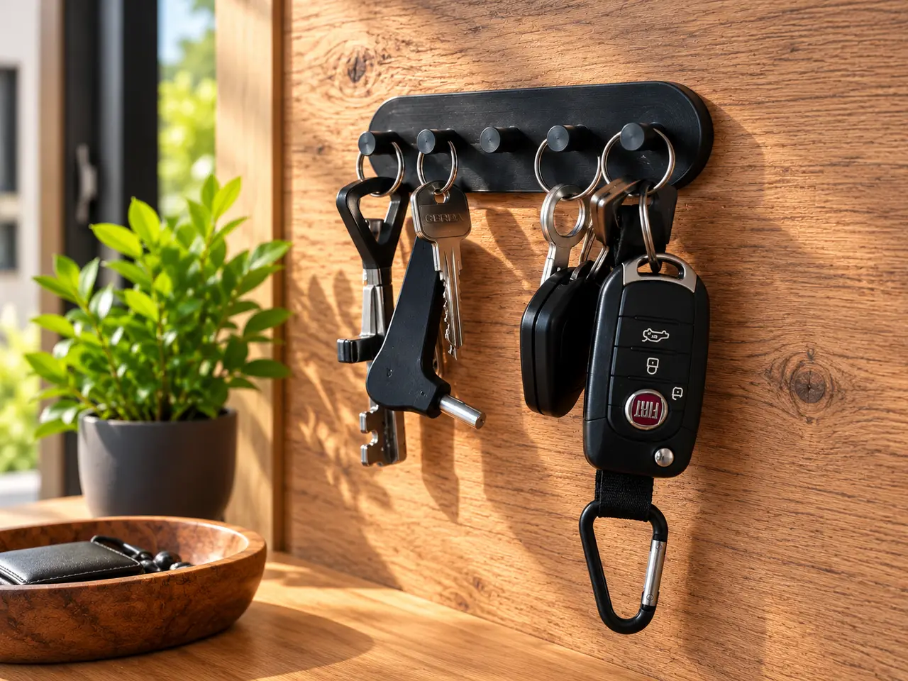Minimalist 5-Hook Key Holder – Wall Mounted — modelo 3D