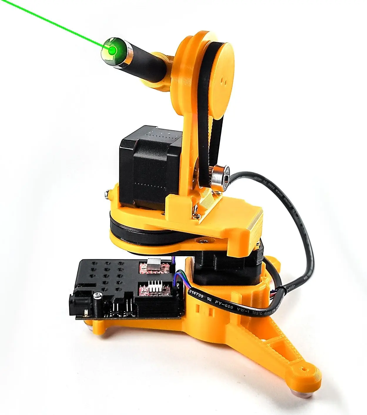Laser pointer robot (Remotelly controlled + Arduino + Python control APP + EXTRAS) — modelo 3D