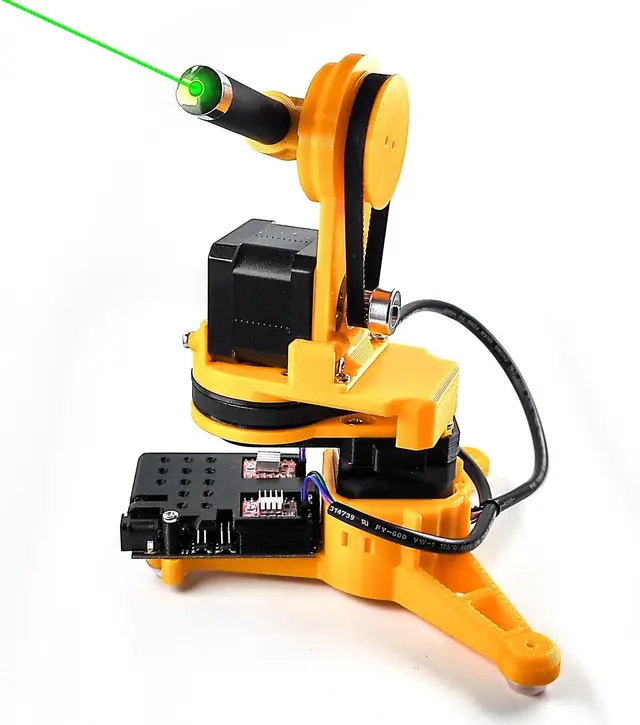 Laser pointer robot (Remotelly controlled + Arduino + Python control APP + EXTRAS) — modelo 3D