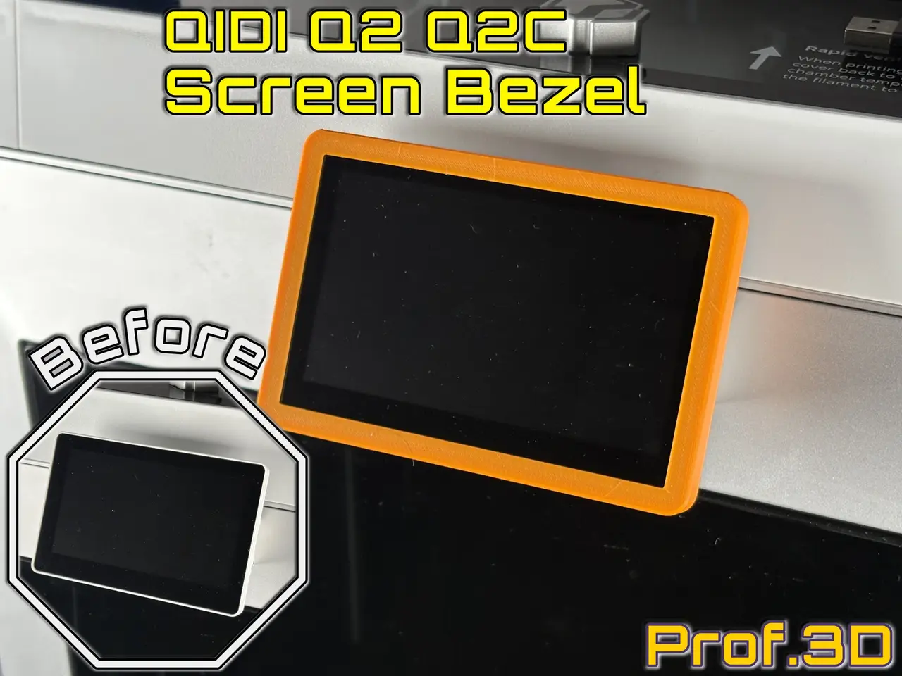 QIDI Q2 Q2C Screen Bezel ⧸ The Pretty Rim — modelo 3D