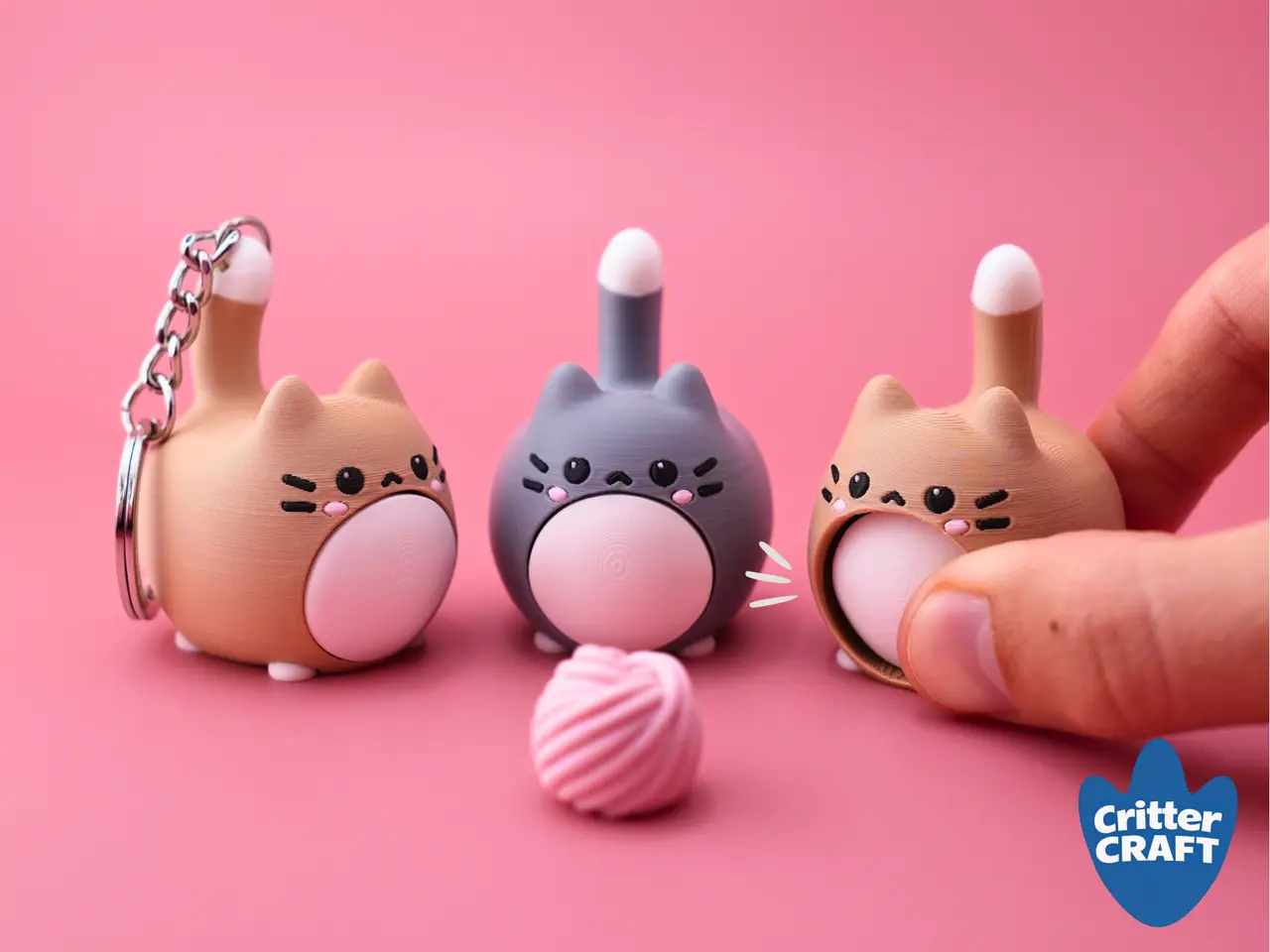 Chonky Cat Clicker Fidget Toy — modelo 3D
