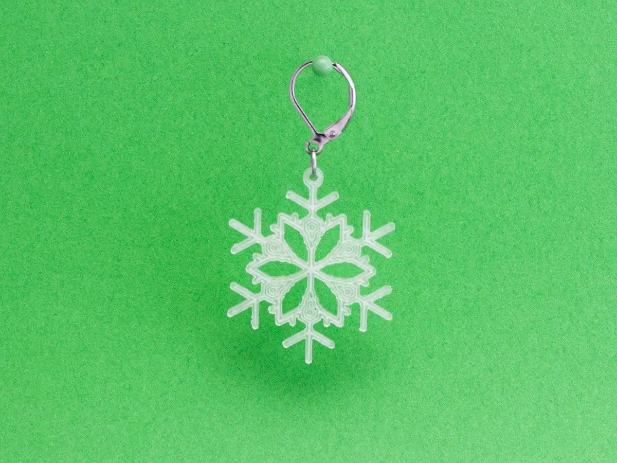 Earrings Snowflake 4 — modelo 3D