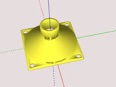 FAN ADAPTER 40*40mm fan to 20mm diameter SOG — modelo 3D