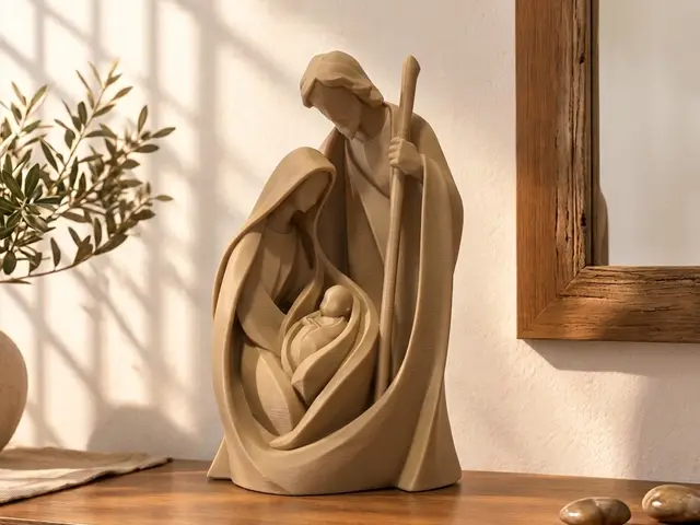 Modern Nativity Scene - Minimalist Holy Family — modelo 3D