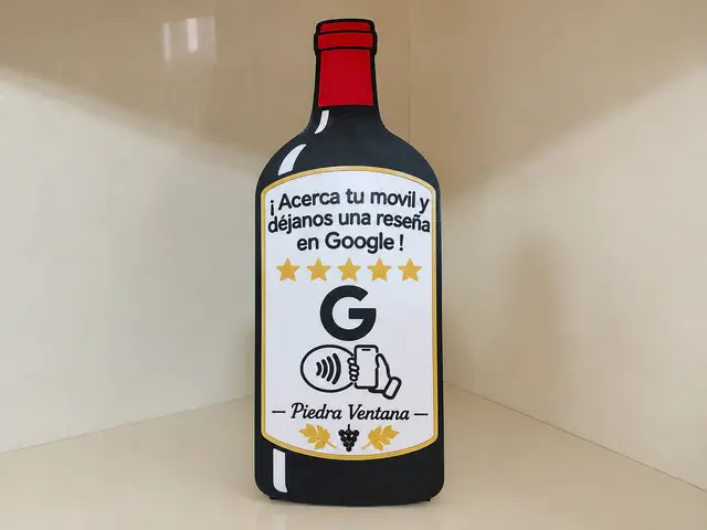 Botella de vino 3D para reseñas de Google NFC — modelo 3D