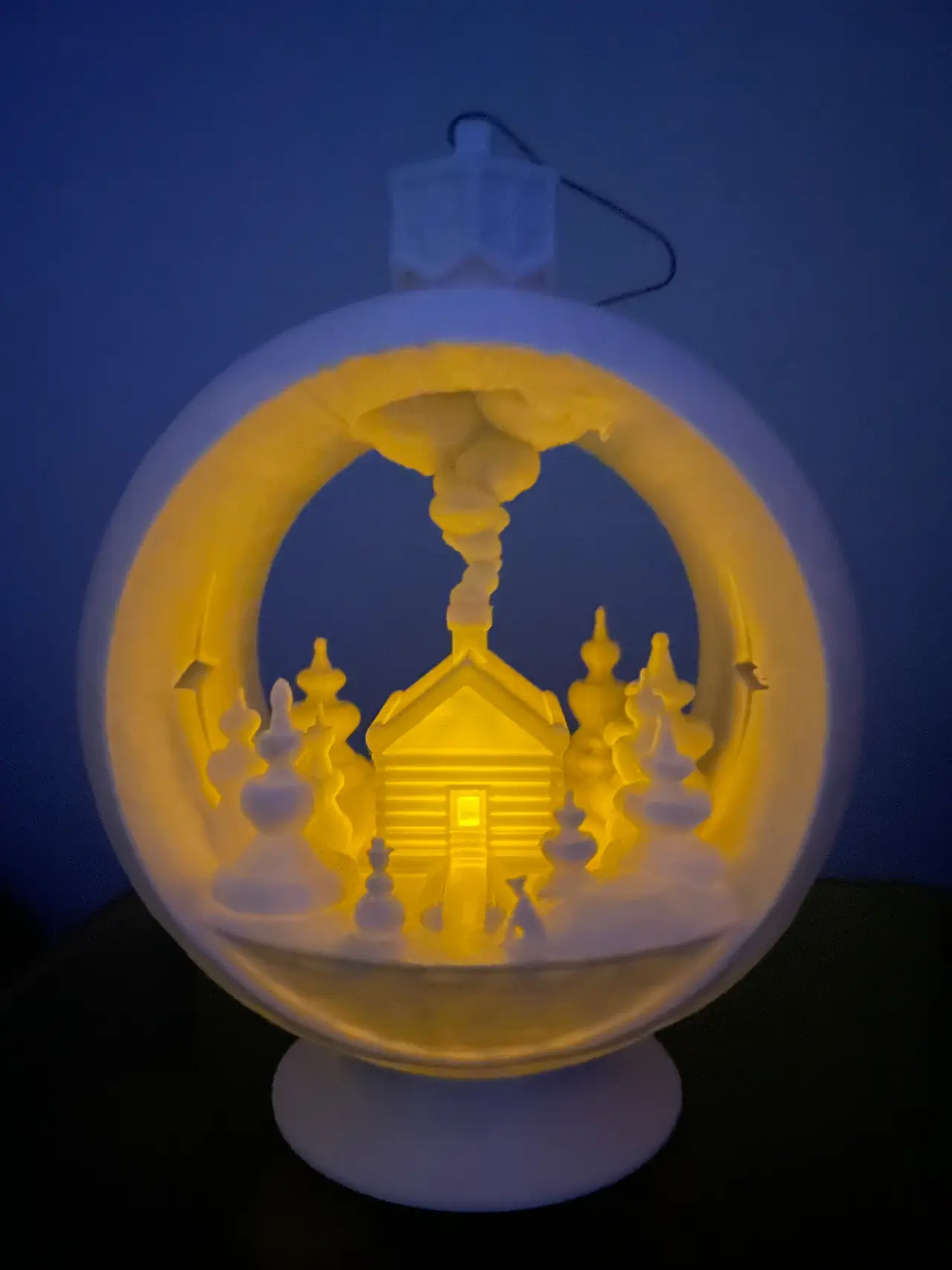 Snowglobe Votive Ornament - Winter Cabin — modelo 3D
