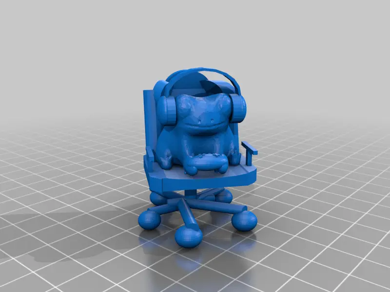 fred the gamer frog — modelo 3D