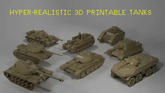 Hyper-realistic 3D Printable Tanks — modelo 3D
