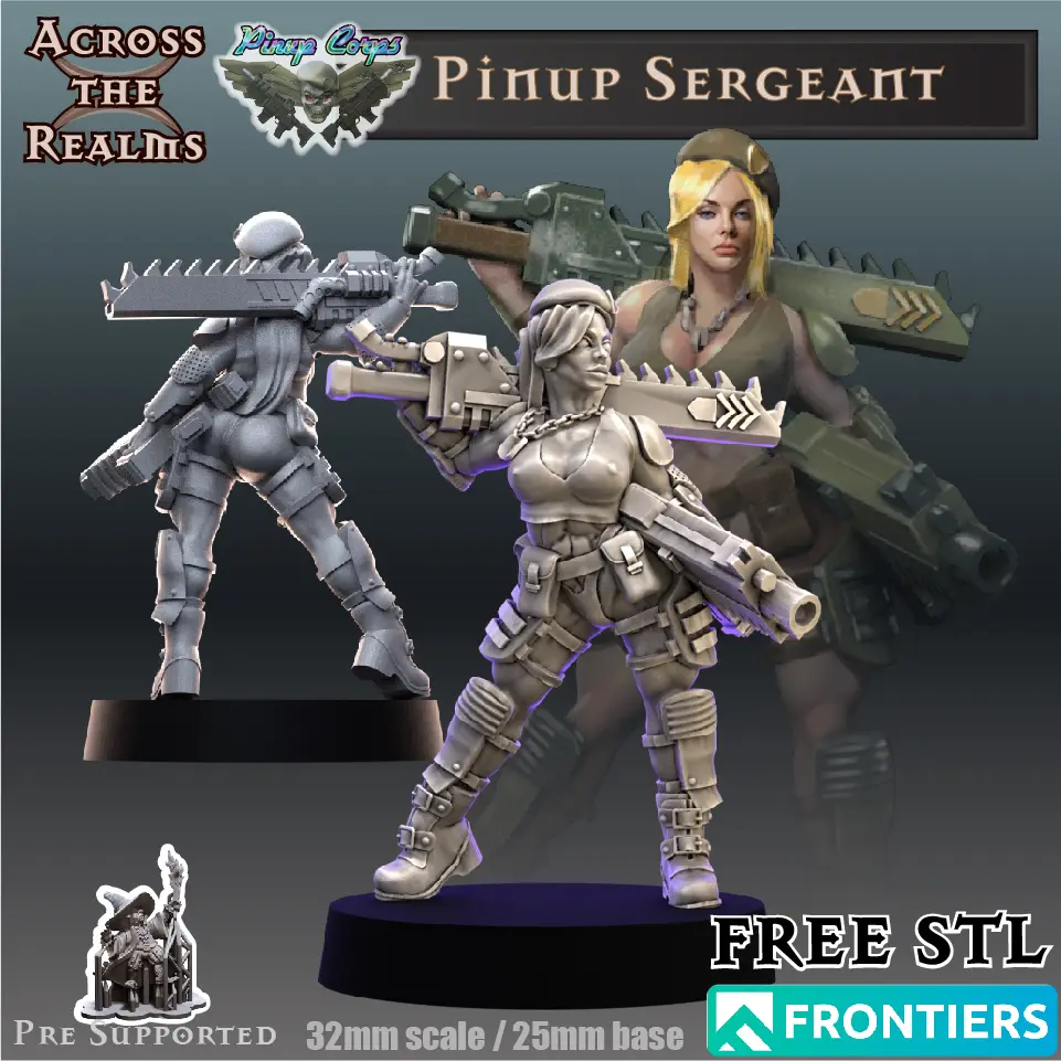 Pinup Sergeant — modelo 3D