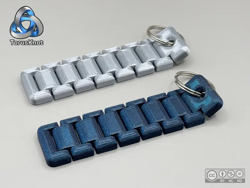 Sleek Articulated Flexi Keychain — modelo 3D