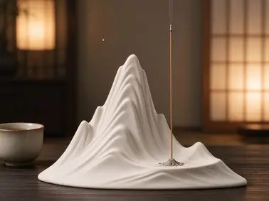 禅意香山 | 山形香插 极简家居摆件 — modelo 3D