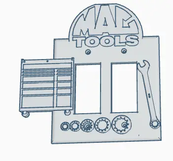 mac tools double paddle 12 point toolbox — modelo 3D