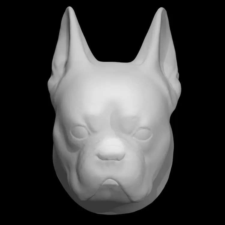 Head of a Bulldog — modelo 3D