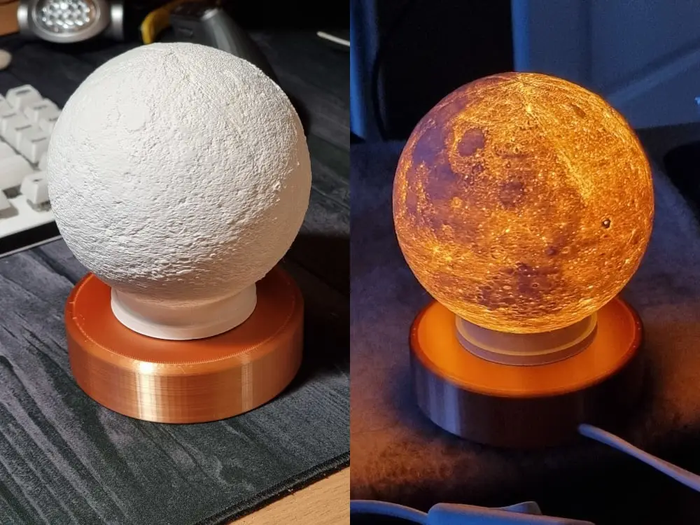 Lamp base for lithophane — modelo 3D