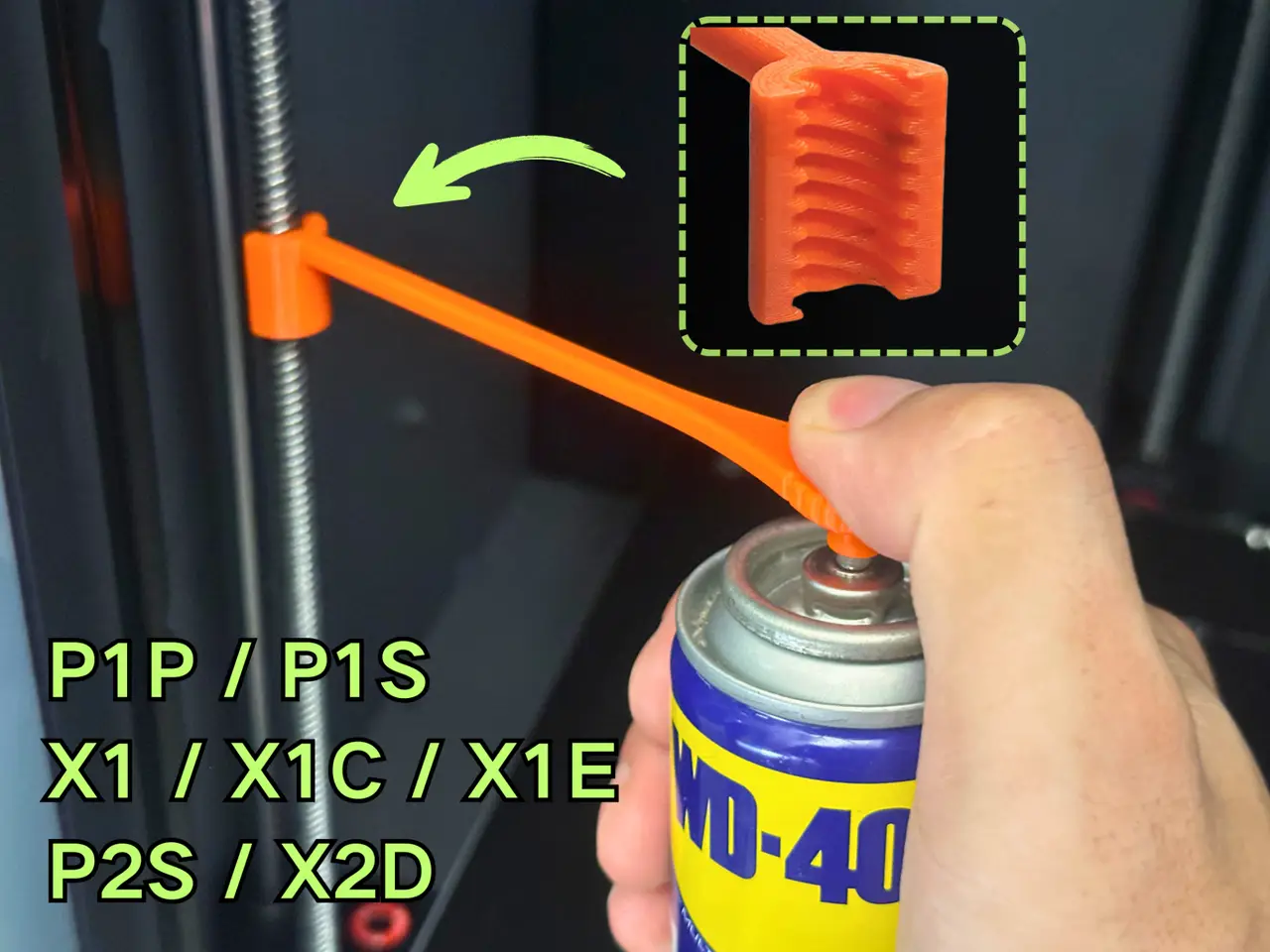 Z-Axis Lead Screw Cleaning & Lubrication Nozzle — modelo 3D