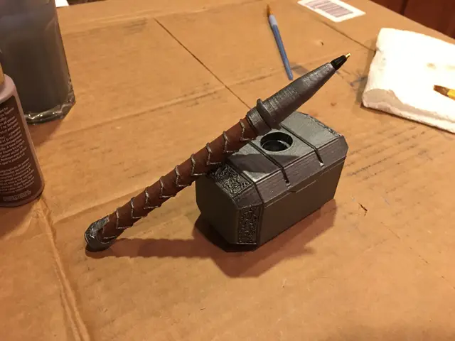 Thor Mjolnir Hammer Bic Pen — modelo 3D