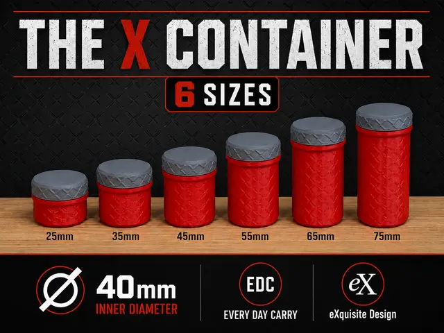 The X Container - 6 Sizes — modelo 3D