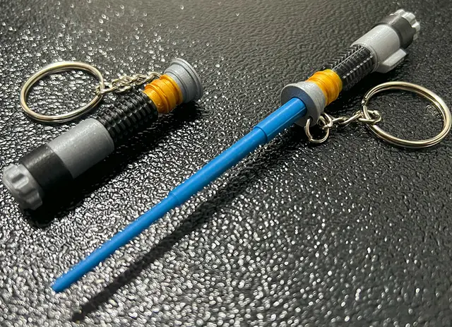 Lightsaber Keychain (Retractable) — modelo 3D