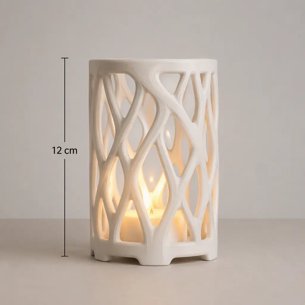 Elegant "Organic Weave" Tealight Holder — modelo 3D