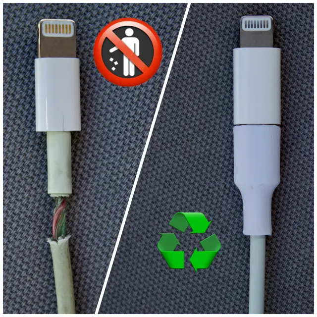 Cable Repair and Protect for iPhone and Samsung [lightning+usbc] — modelo 3D
