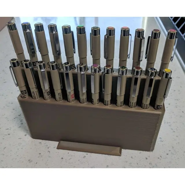 Desktop pen holder for Sakura Micron pens — modelo 3D