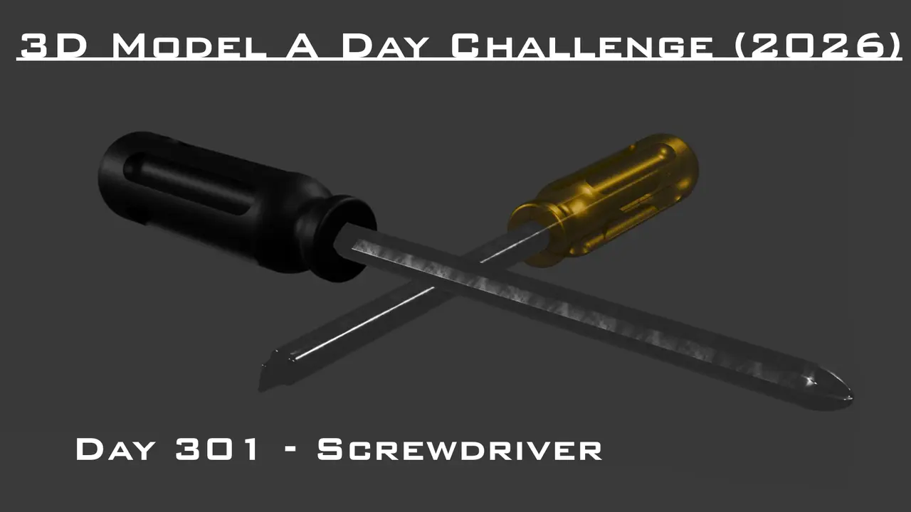 Model A Day Challenge - Day 301 - Screwdriver — modelo 3D