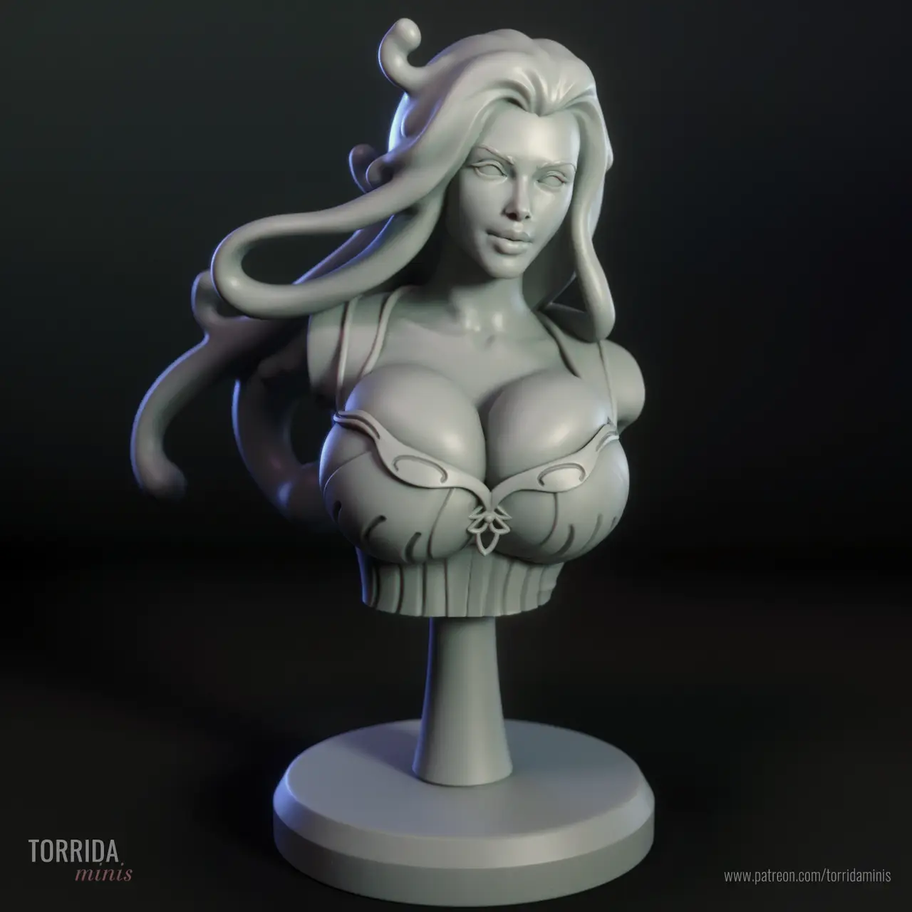 Lyra Flow the slimy barmaid bust — modelo 3D