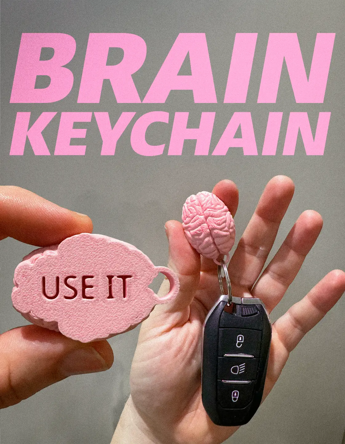 BRAIN KEYCHAIN — modelo 3D